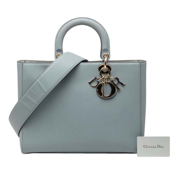 CHRISTIAN DIOR Gray Leather Shoulder Bag - Picture 7 of 7